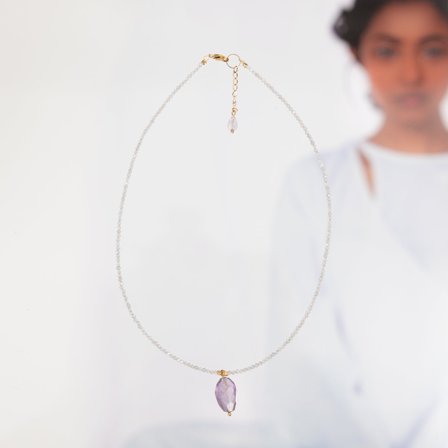 Labradoriet Amethist Ketting