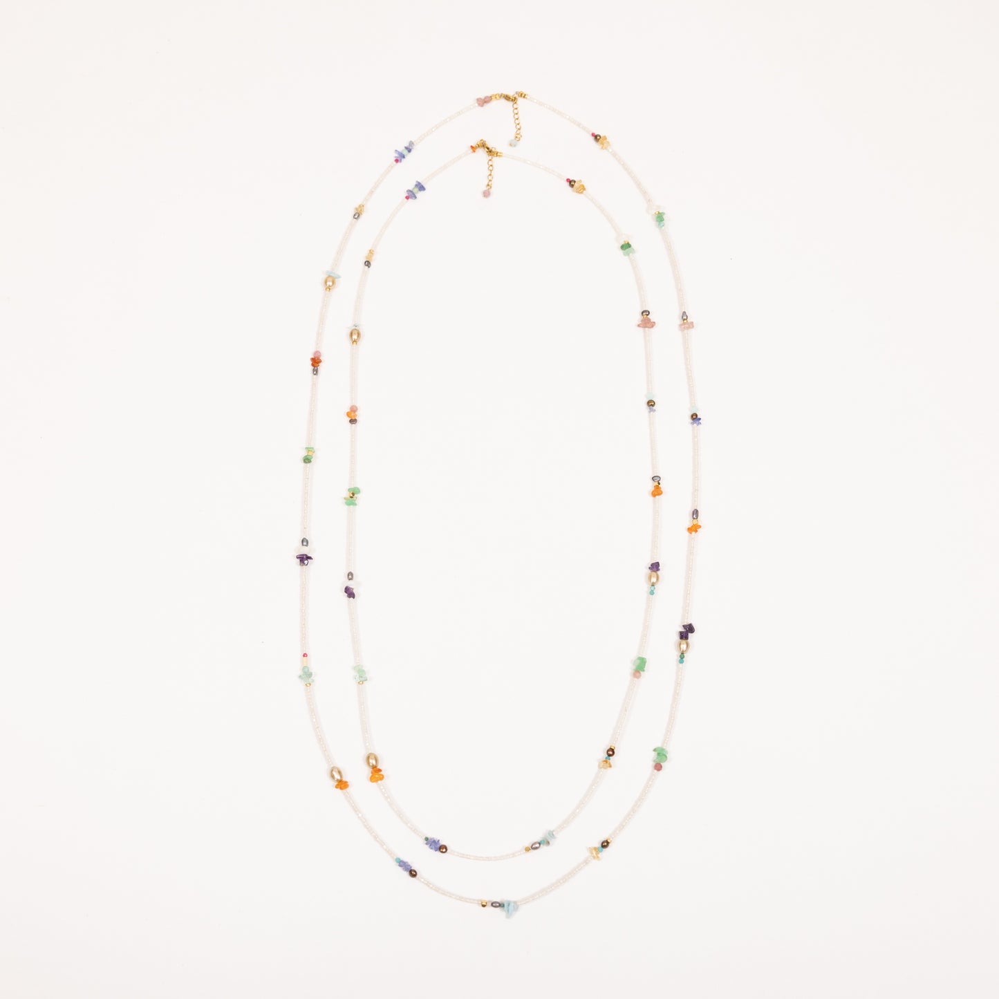 Lange ketting met parels