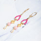 Loop oorbel roze