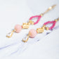 Loop oorbel roze