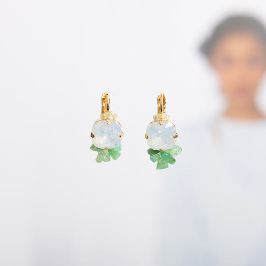 Classic Fantasy Swarovski White Opal Green