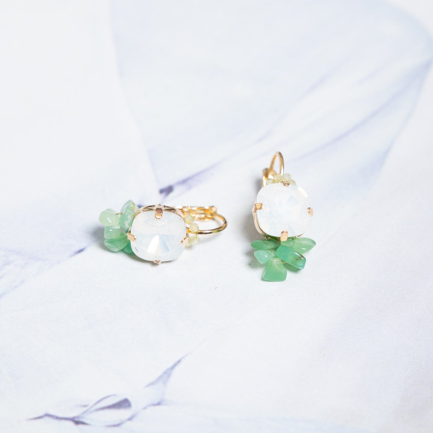 Classic Fantasy Swarovski White Opal Green