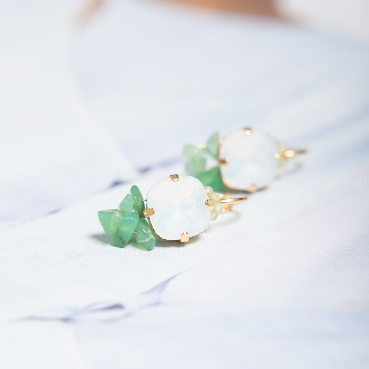 Classic Fantasy Swarovski White Opal Green