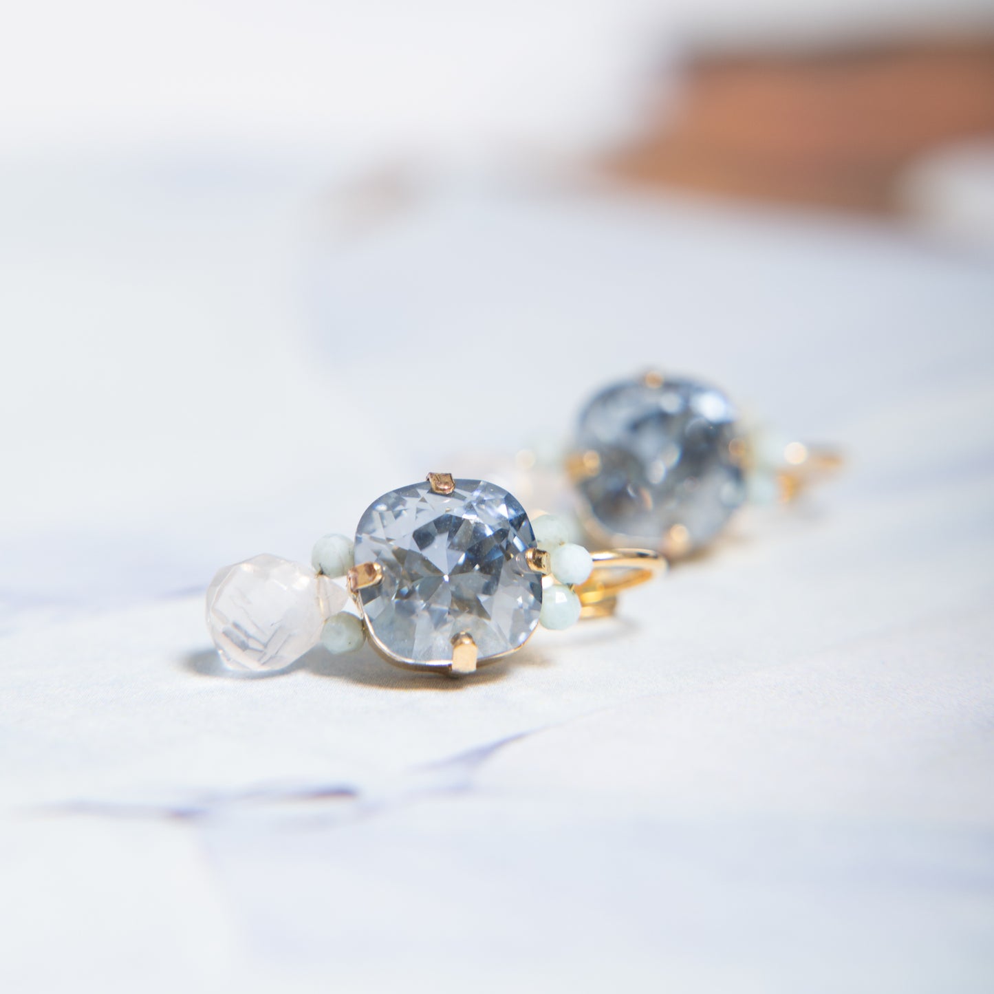Classic Royal Greige Blauw Rozenkwarts Druppel
