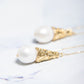 Oorbellen grote Parel Gold